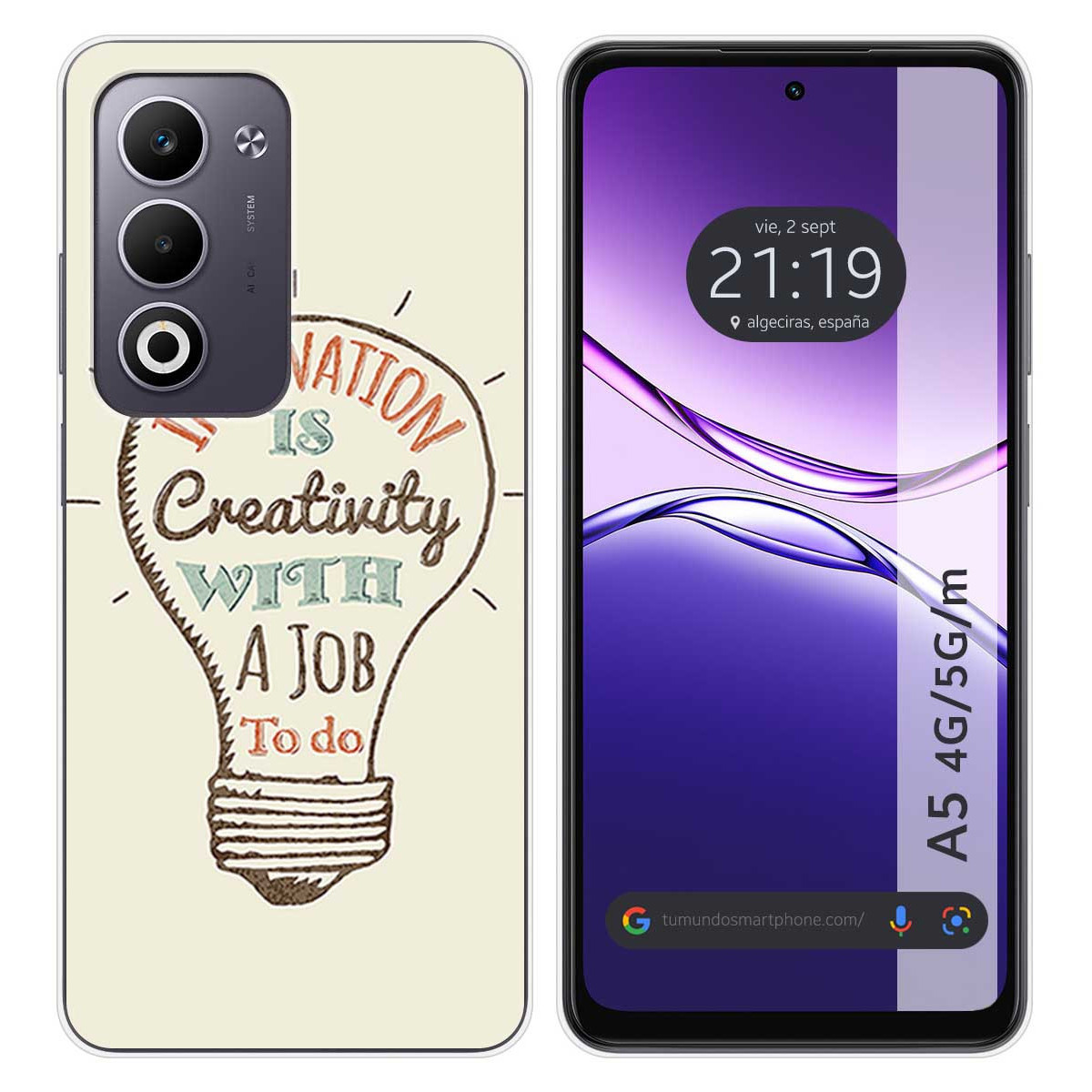 Funda Silicona para Oppo A5m / A5 4G / 5G diseño Creativity Dibujos
