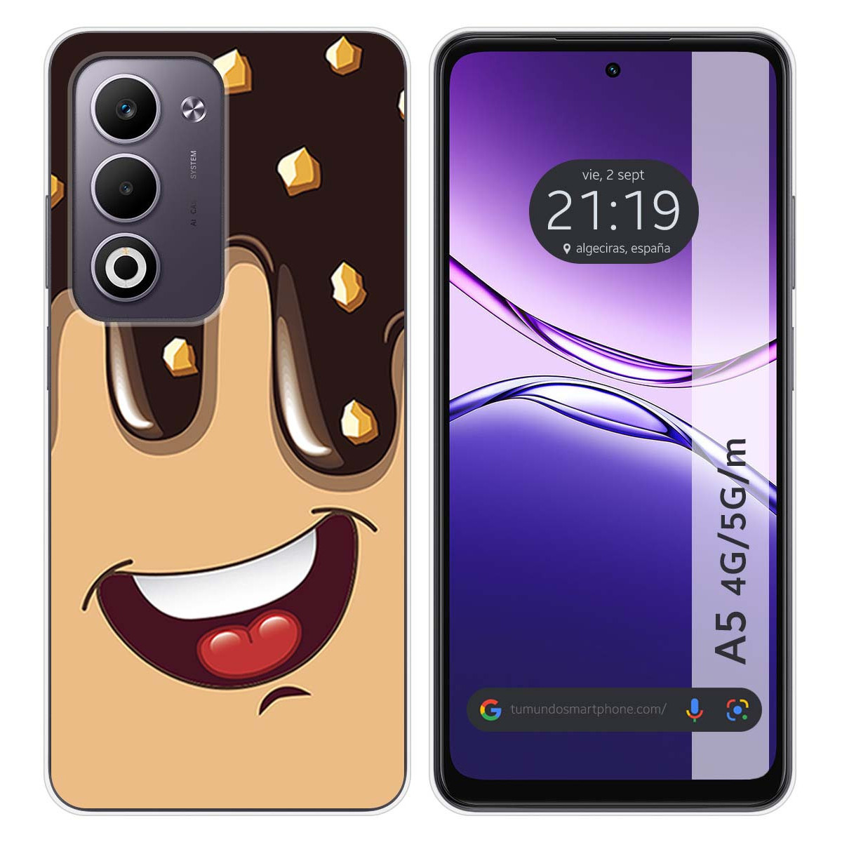 Funda Silicona para Oppo A5m / A5 4G / 5G diseño Helado Chocolate Dibujos