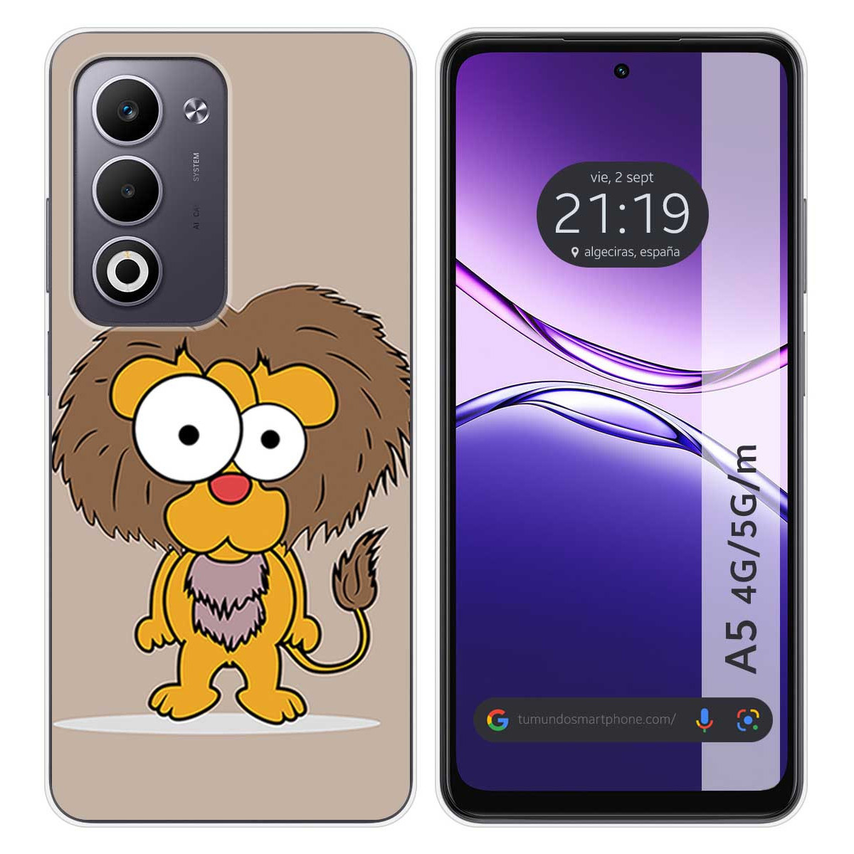Funda Silicona para Oppo A5m / A5 4G / 5G diseño Leon Dibujos