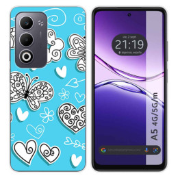 Funda Silicona para Oppo A5m / A5 4G / 5G diseño Mariposas Dibujos