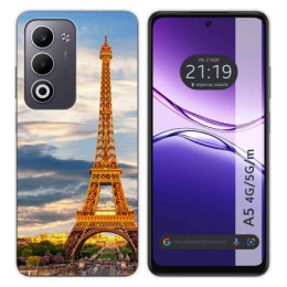 Funda Silicona para Oppo A5m / A5 4G / 5G diseño Paris Dibujos
