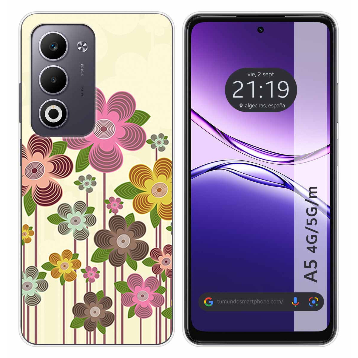 Funda Silicona para Oppo A5m / A5 4G / 5G diseño Primavera En Flor Dibujos