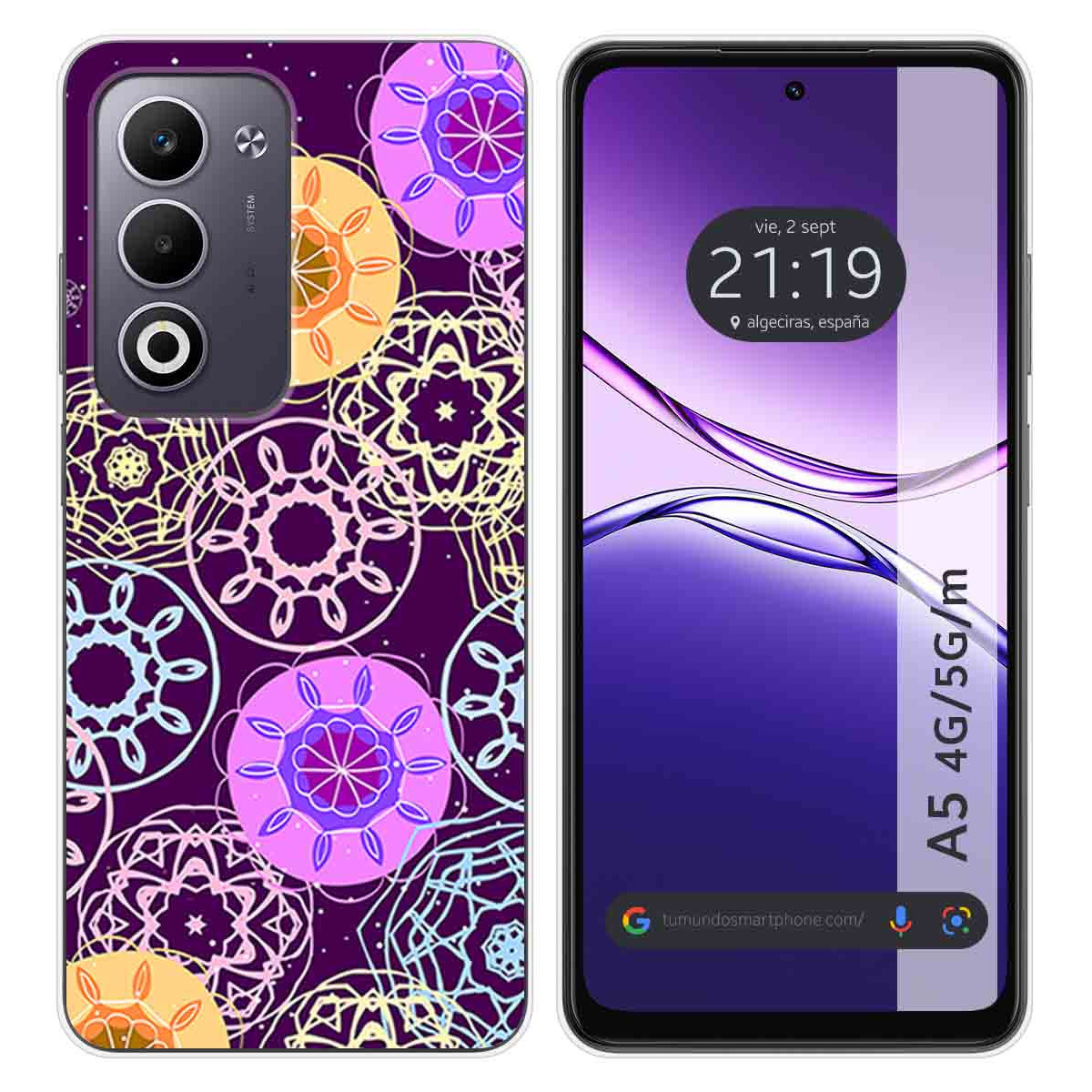 Funda Silicona para Oppo A5m / A5 4G / 5G diseño Radial Dibujos