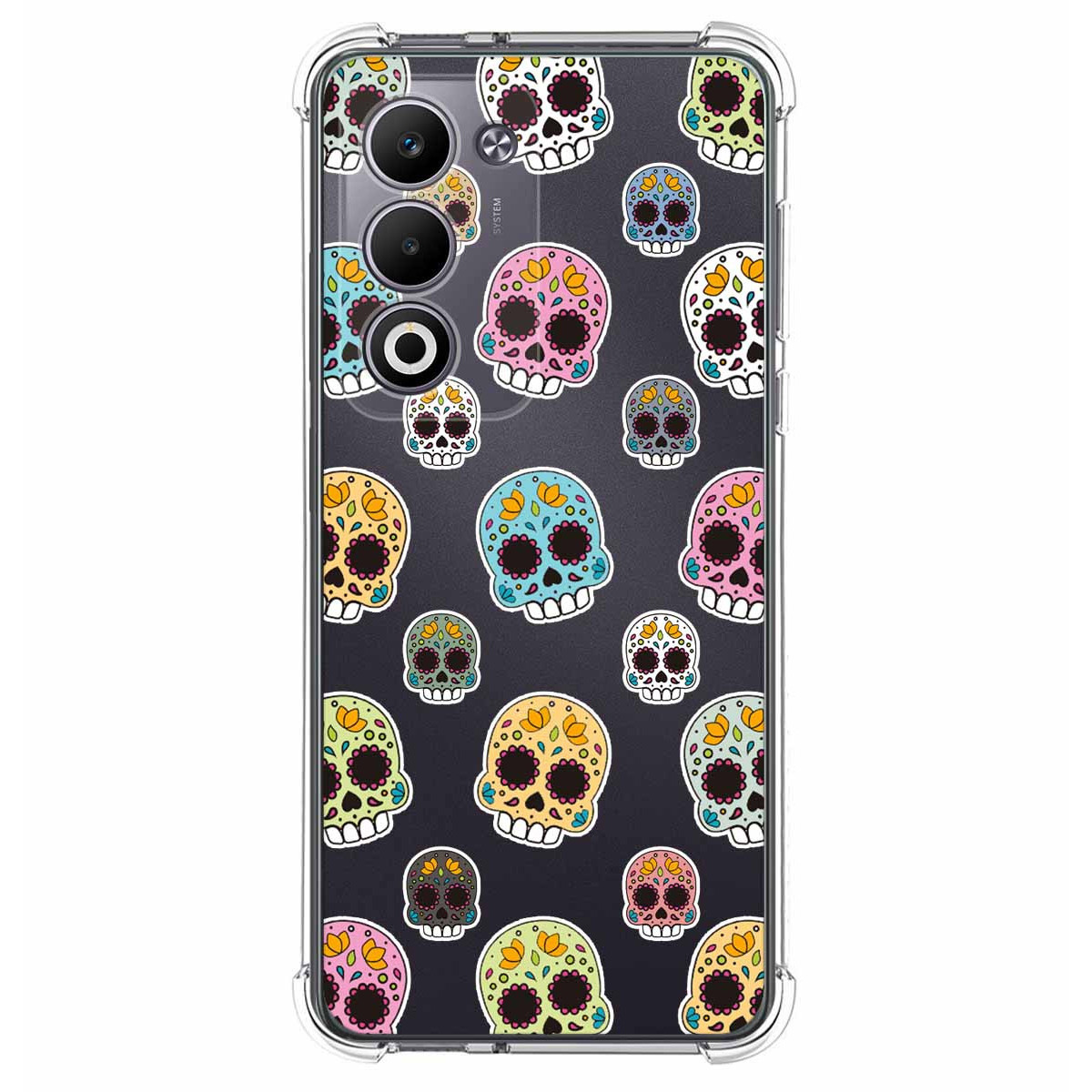Funda Silicona Antigolpes para Oppo A5m / A5 4G / 5G diseño Catrina Dibujos