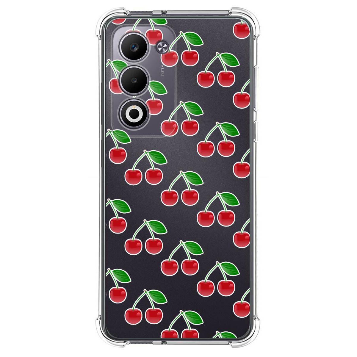 Funda Silicona Antigolpes para Oppo A5m / A5 4G / 5G diseño Cerezas Dibujos