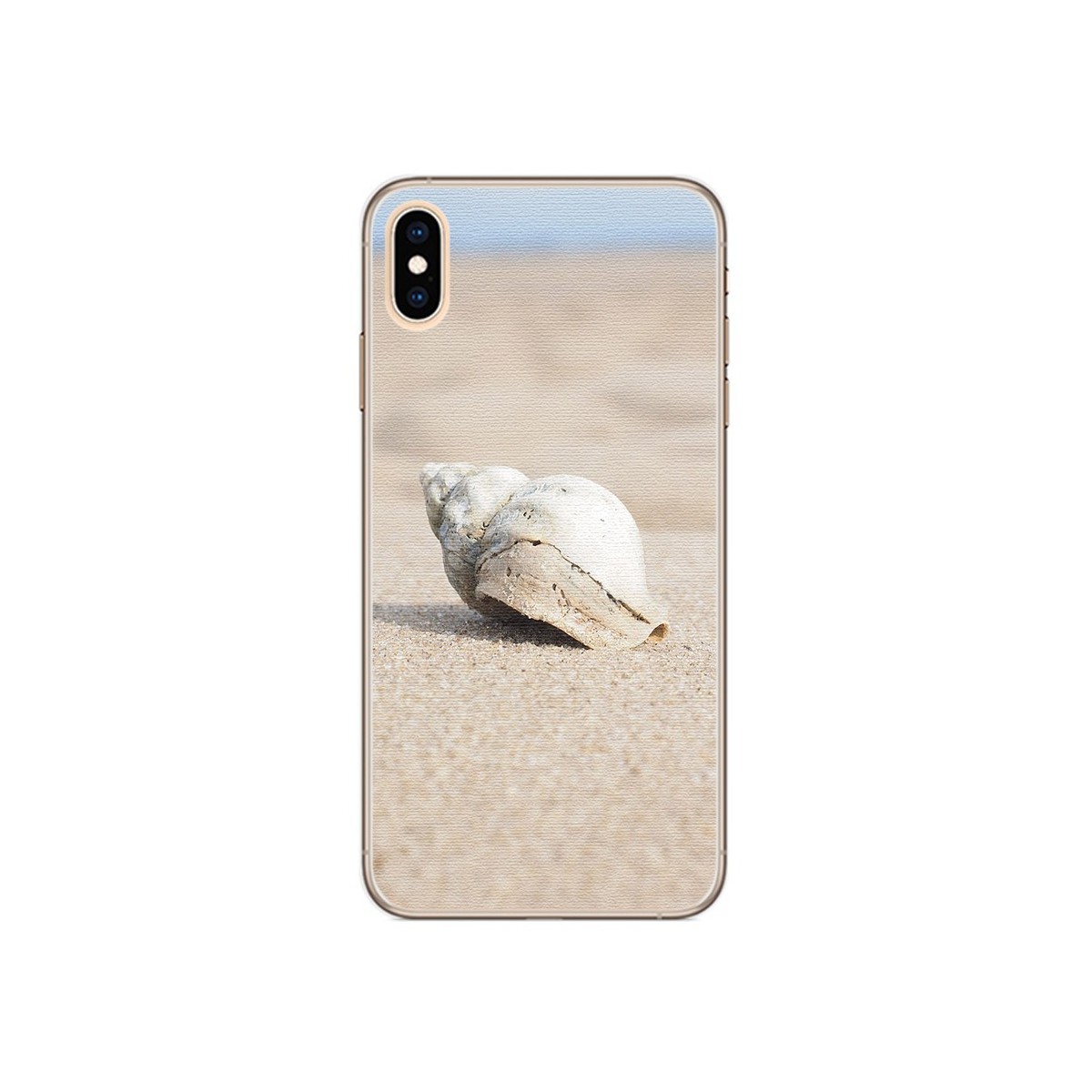 Funda Gel Tpu para Iphone XS Max Diseño Concha Dibujos