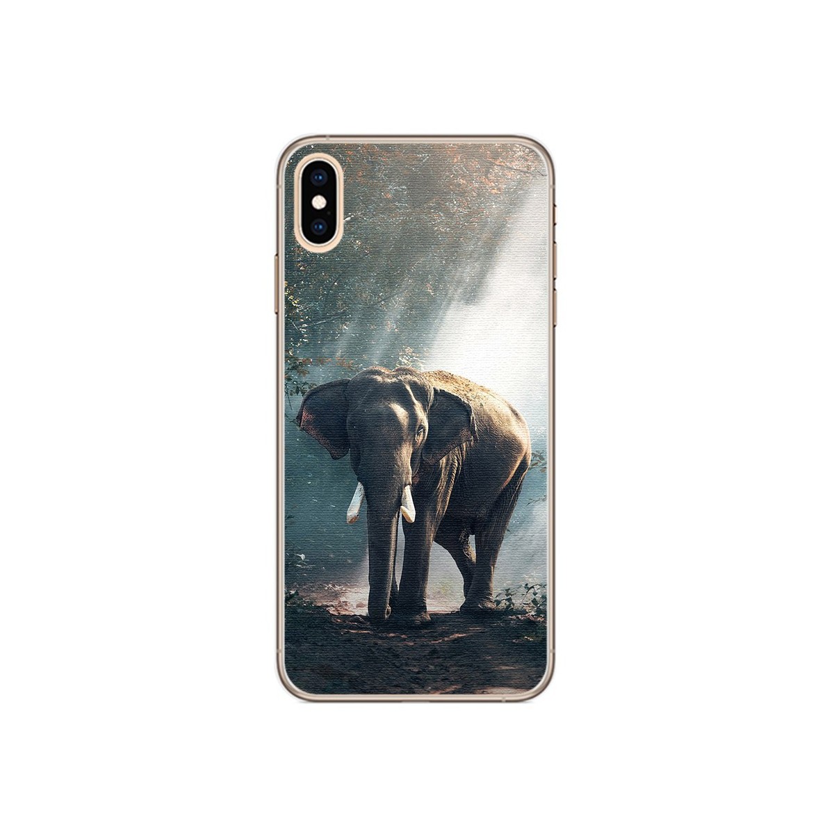 Funda Gel Tpu para Iphone XS Max Diseño Elefante Dibujos