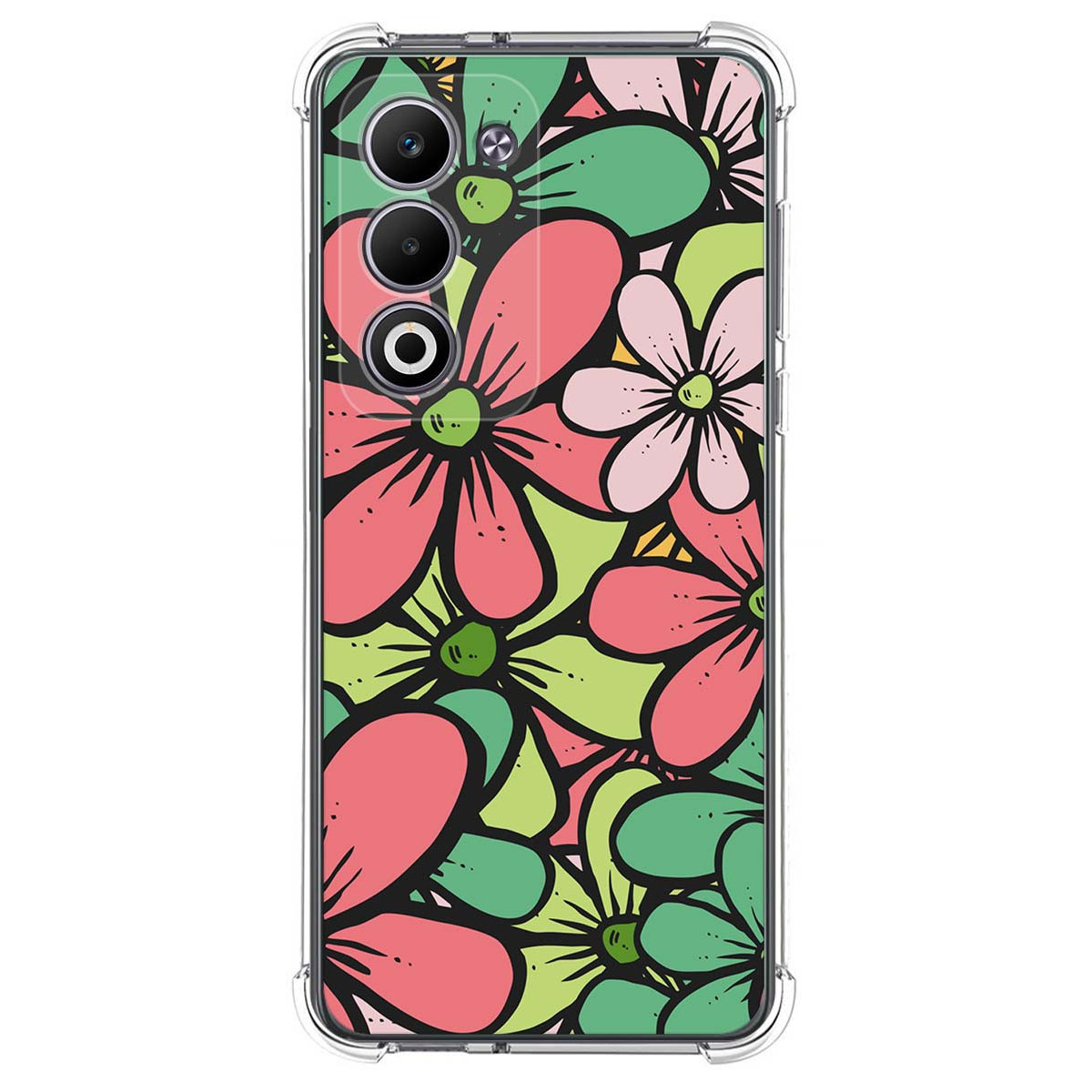 Funda Silicona Antigolpes para Oppo A5m / A5 4G / 5G diseño Flores 02 Dibujos