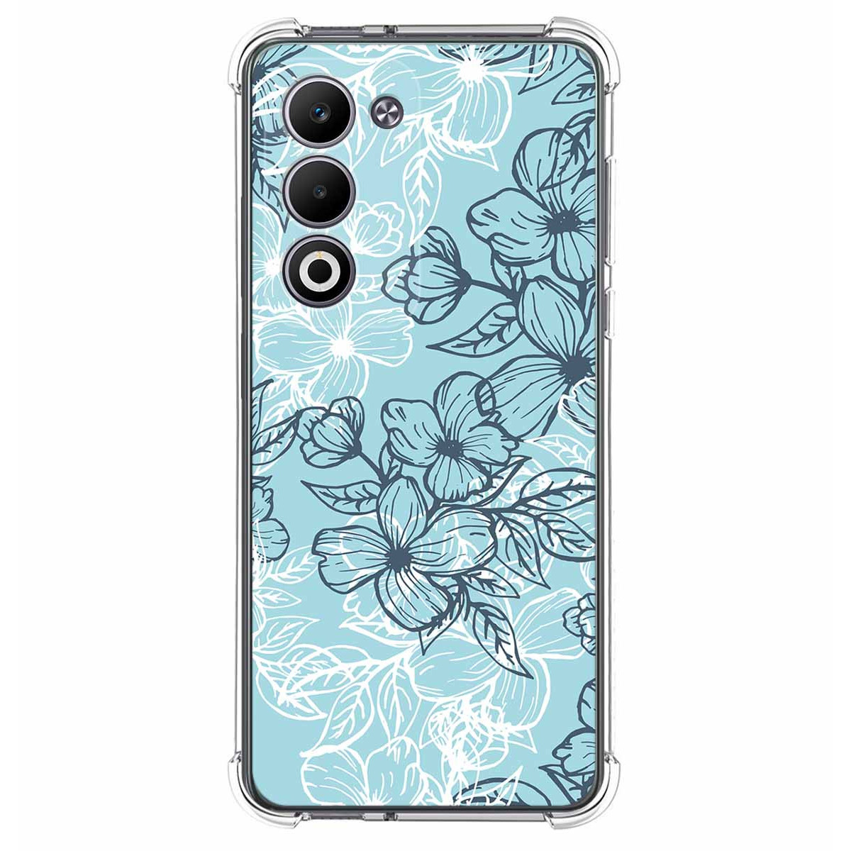 Funda Silicona Antigolpes para Oppo A5m / A5 4G / 5G diseño Flores 03 Dibujos