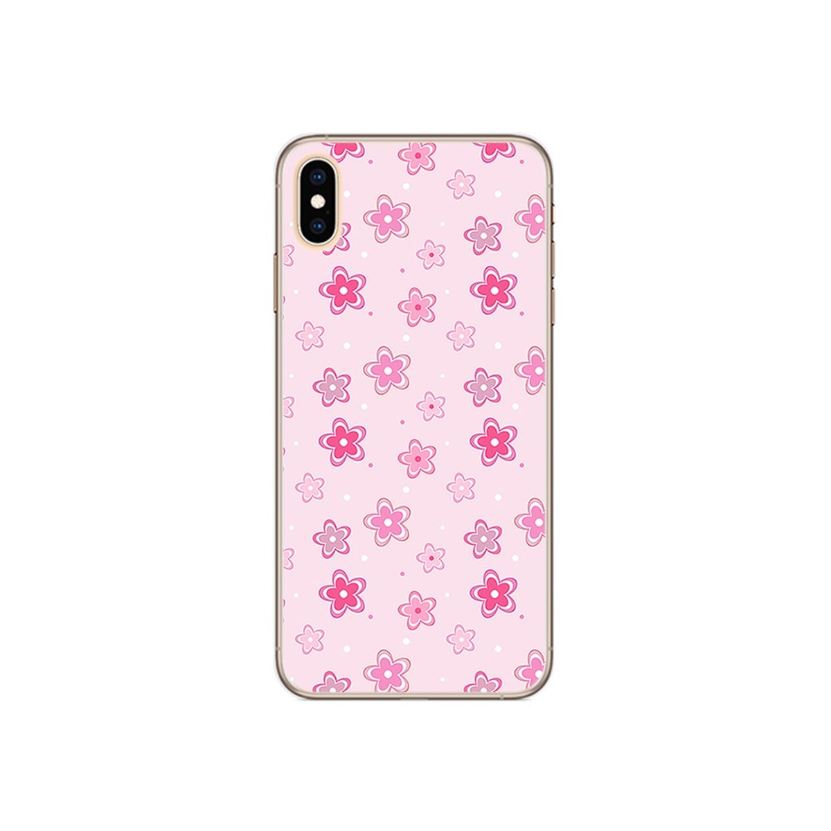 Funda Gel Tpu para Iphone XS Max Diseño Flores Dibujos
