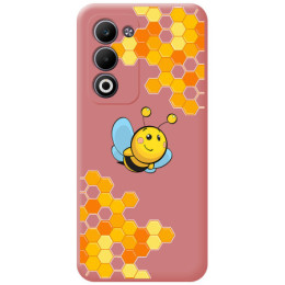 Funda Silicona Líquida Rosa para Oppo A5m / A5 4G / 5G diseño Abeja Dibujos