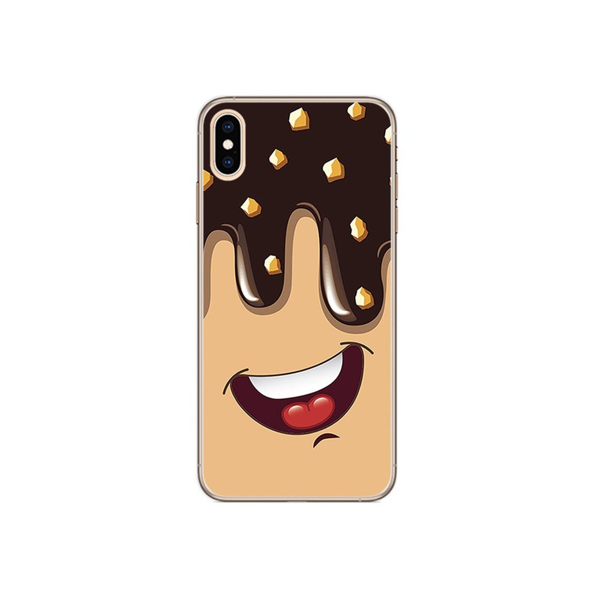 Funda Gel Tpu para Iphone XS Max Diseño Helado Chocolate Dibujos