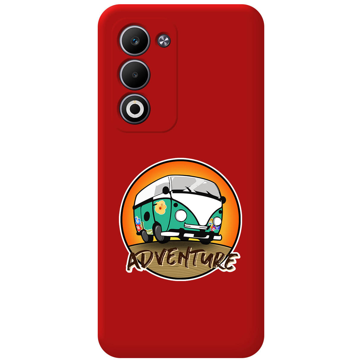 Funda Silicona Líquida Roja para Oppo A5m / A5 4G / 5G diseño Adventure Dibujos