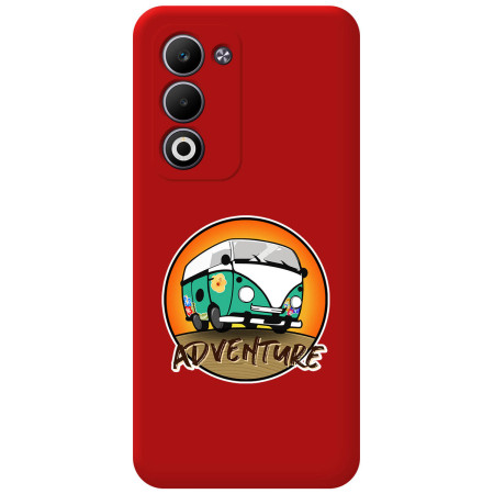 Funda Silicona Líquida Roja para Oppo A5m / A5 4G / 5G diseño Adventure Dibujos