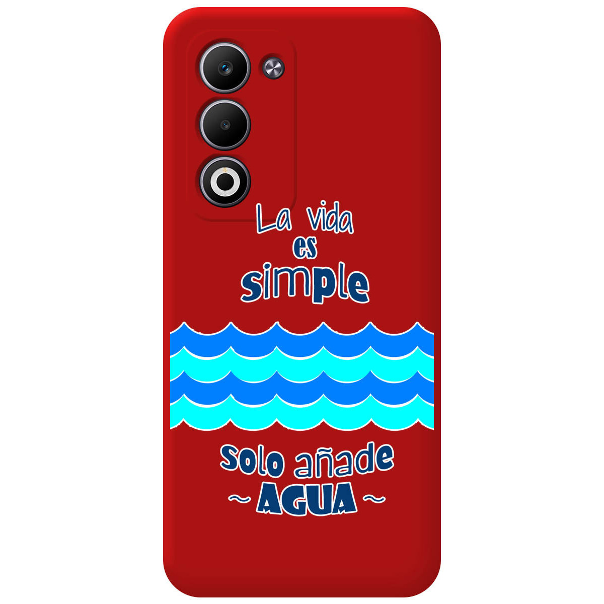 Funda Silicona Líquida Roja para Oppo A5m / A5 4G / 5G diseño Agua Dibujos