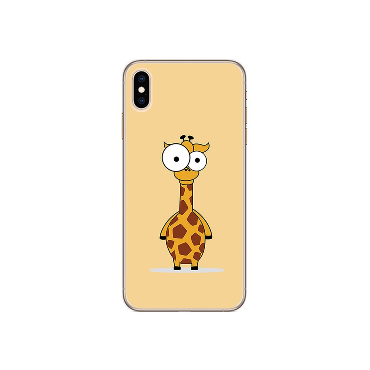 Funda Gel Tpu para Iphone XS Max Diseño Jirafa Dibujos