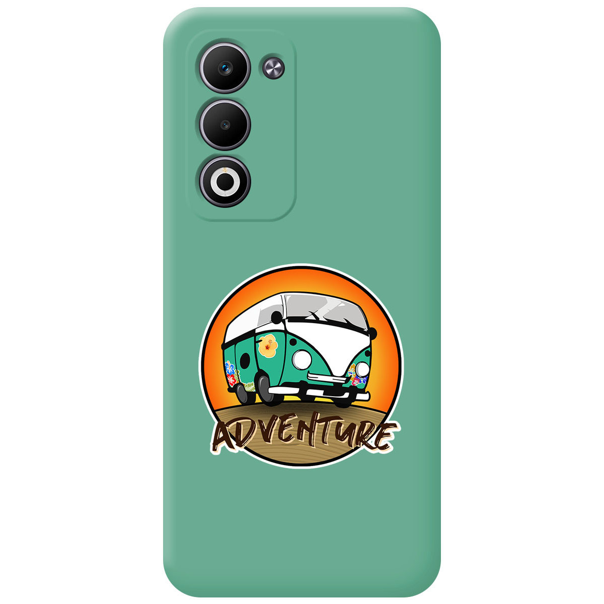 Funda Silicona Líquida Verde para Oppo A5m / A5 4G / 5G diseño Adventure Dibujos