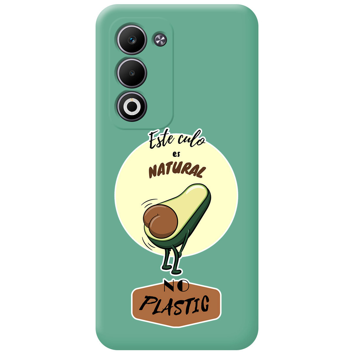 Funda Silicona Líquida Verde para Oppo A5m / A5 4G / 5G diseño Culo Natural Dibujos