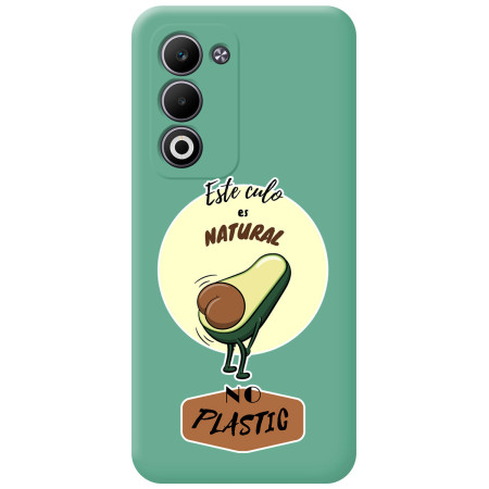 Funda Silicona Líquida Verde para Oppo A5m / A5 4G / 5G diseño Culo Natural Dibujos