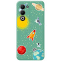 Funda Silicona Líquida Verde para Oppo A5m / A5 4G / 5G diseño Espacio Dibujos