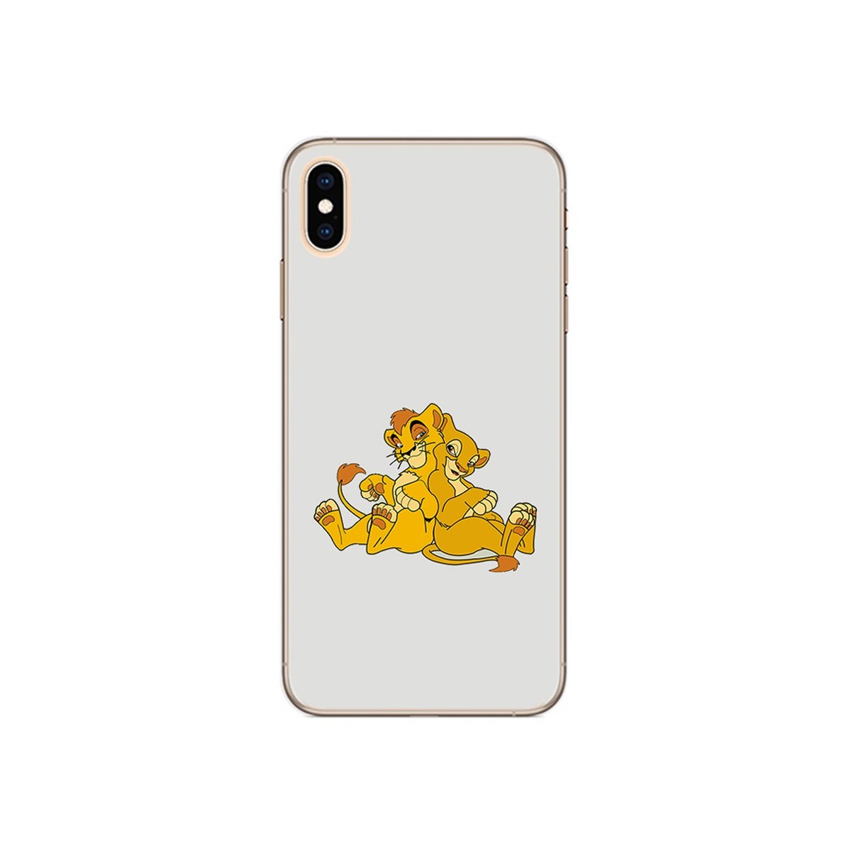 Funda Gel Tpu para Iphone XS Max Diseño Leones Dibujos