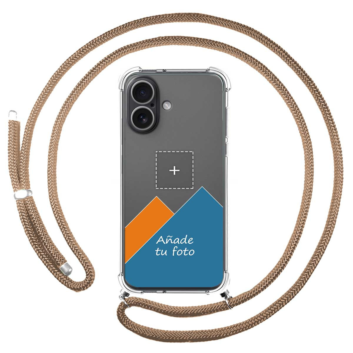 Personaliza tu Funda Colgante Transparente para Iphone 17 (6.3) con Cordon Camel Dibujo Personalizada