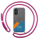 Personaliza tu Funda Colgante Transparente para Iphone 17 (6.3) con Cordon Rosa Fucsia Dibujo Personalizada