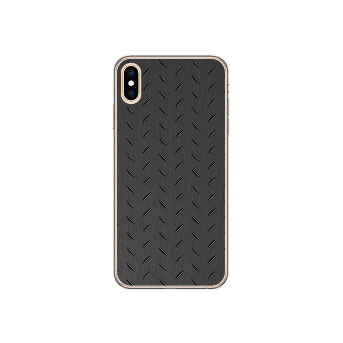 Funda Gel Tpu para Iphone XS Max Diseño Metal Dibujos