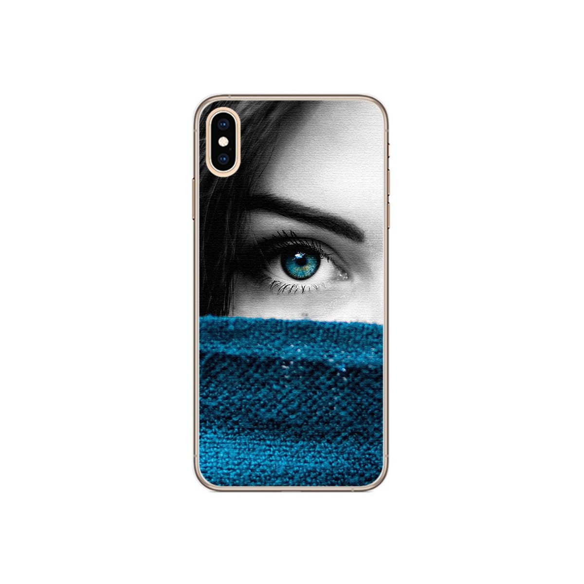 Funda Gel Tpu para Iphone XS Max Diseño Ojo Dibujos