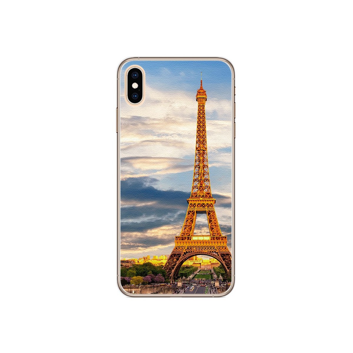 Funda Gel Tpu para Iphone XS Max Diseño Paris Dibujos
