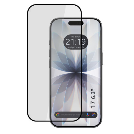 Protector Cristal Templado Completo 5D Full Glue Negro para Iphone 17 (6.3) Vidrio