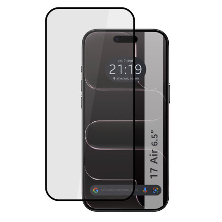 Protector Cristal Templado Completo 5D Full Glue Negro para Iphone 17 Air (6.5) Vidrio