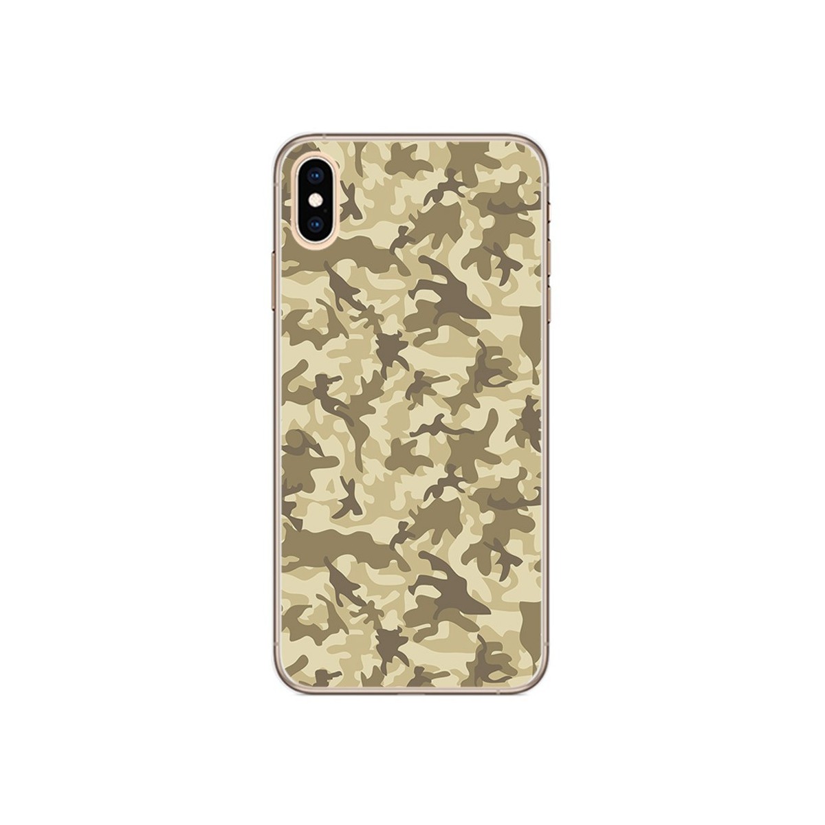 Funda Gel Tpu para Iphone XS Max Diseño Sand Camuflaje Dibujos
