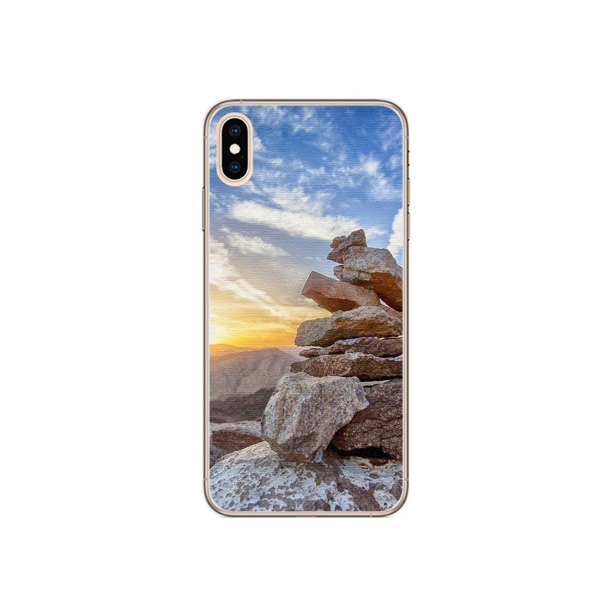 Funda Gel Tpu para Iphone XS Max Diseño Sunset Dibujos