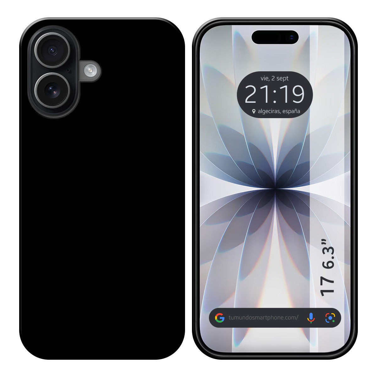 Funda Silicona Gel TPU Negra para Iphone 17 (6.3)