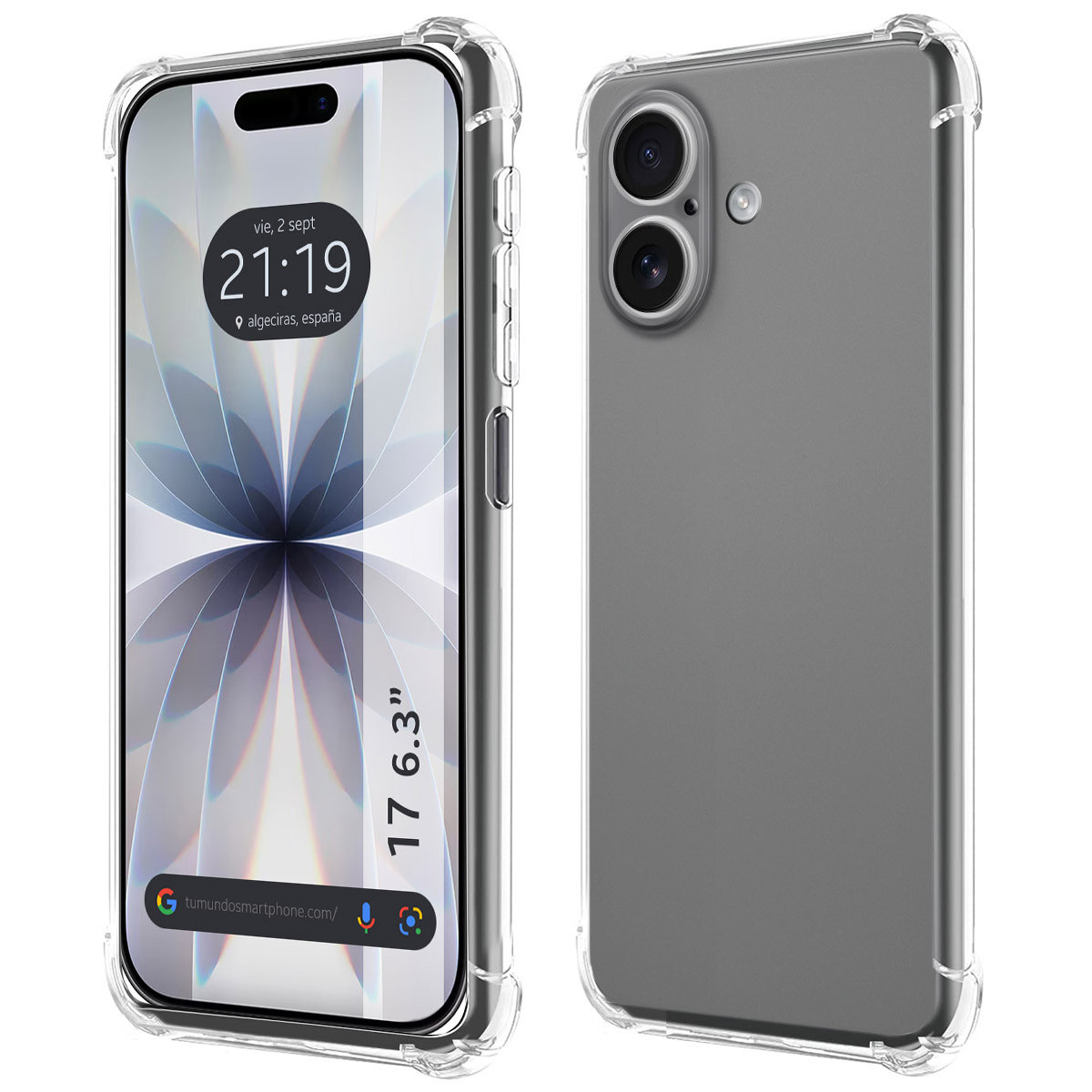 Funda Silicona Antigolpes Transparente para Iphone 17 (6.3)