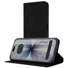 Funda Libro de Polipiel con tarjetero para Iphone 17 (6.3) color Negra