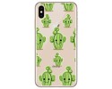 Funda Gel Transparente para Iphone XS Max Diseño Cactus Dibujos