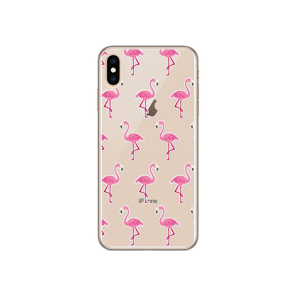 Funda Gel Transparente para Iphone XS Max Diseño Flamenco Dibujos