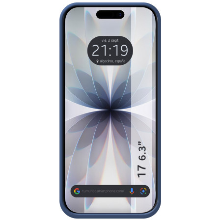 Funda Silicona Líquida Ultra Suave para Iphone 17 (6.3) color Azul