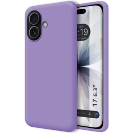 Funda Silicona Líquida Ultra Suave para Iphone 17 (6.3) color Morada