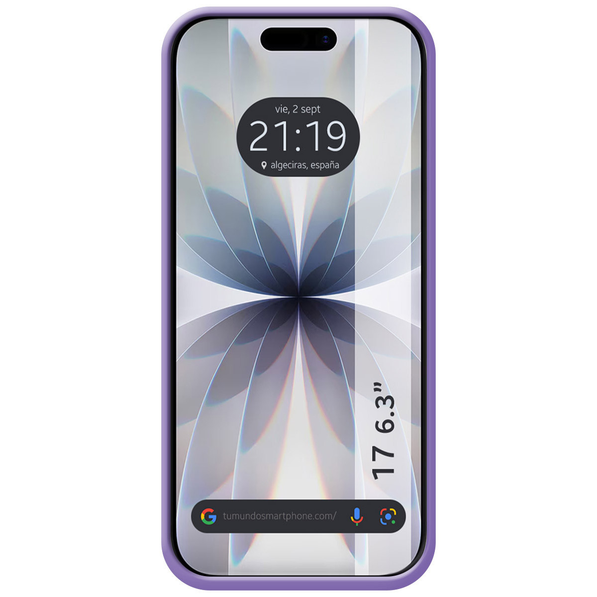 Funda Silicona Líquida Ultra Suave para Iphone 17 (6.3) color Morada