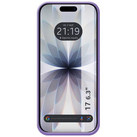 Funda Silicona Líquida Ultra Suave para Iphone 17 (6.3) color Morada
