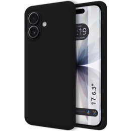 Funda Silicona Líquida Ultra Suave para Iphone 17 (6.3) color Negra