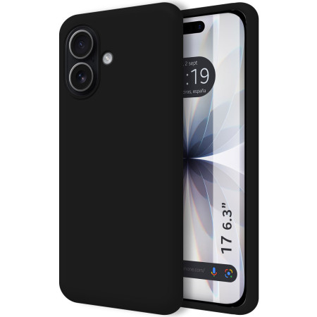 Funda Silicona Líquida Ultra Suave para Iphone 17 (6.3) color Negra