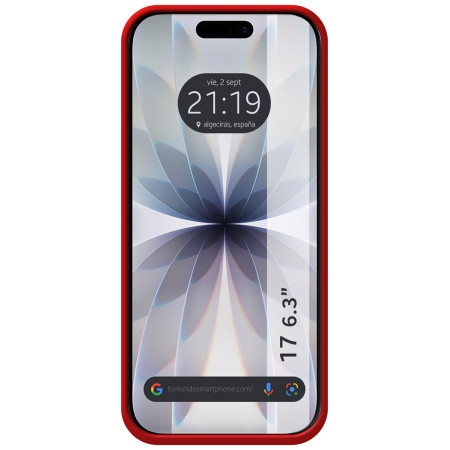 Funda Silicona Líquida Ultra Suave para Iphone 17 (6.3) color Roja