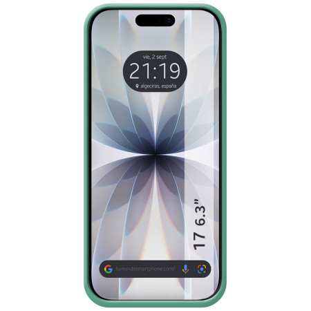 Funda Silicona Líquida Ultra Suave para Iphone 17 (6.3) color Verde