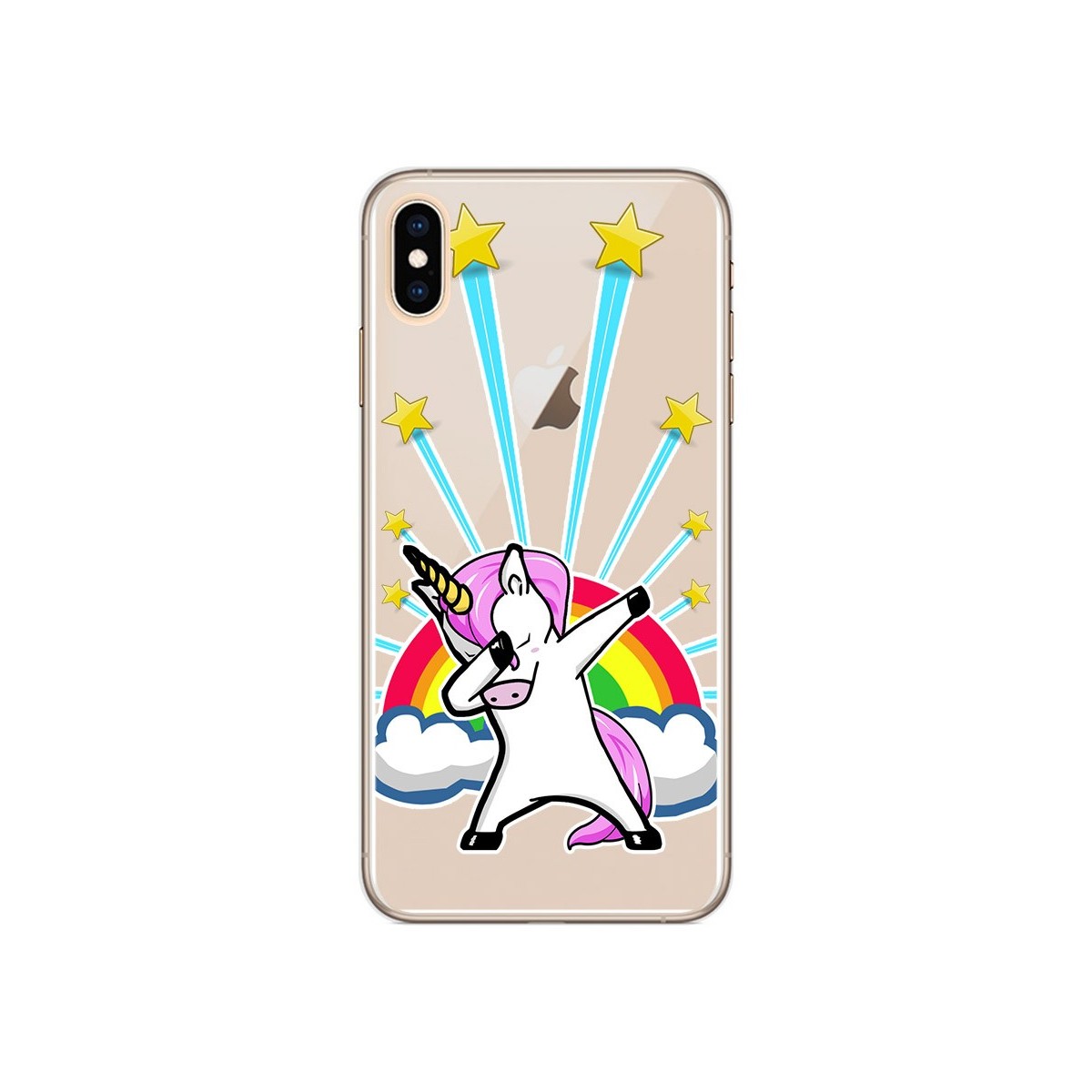 Funda Gel Transparente para Iphone XS Max Diseño Unicornio Dibujos