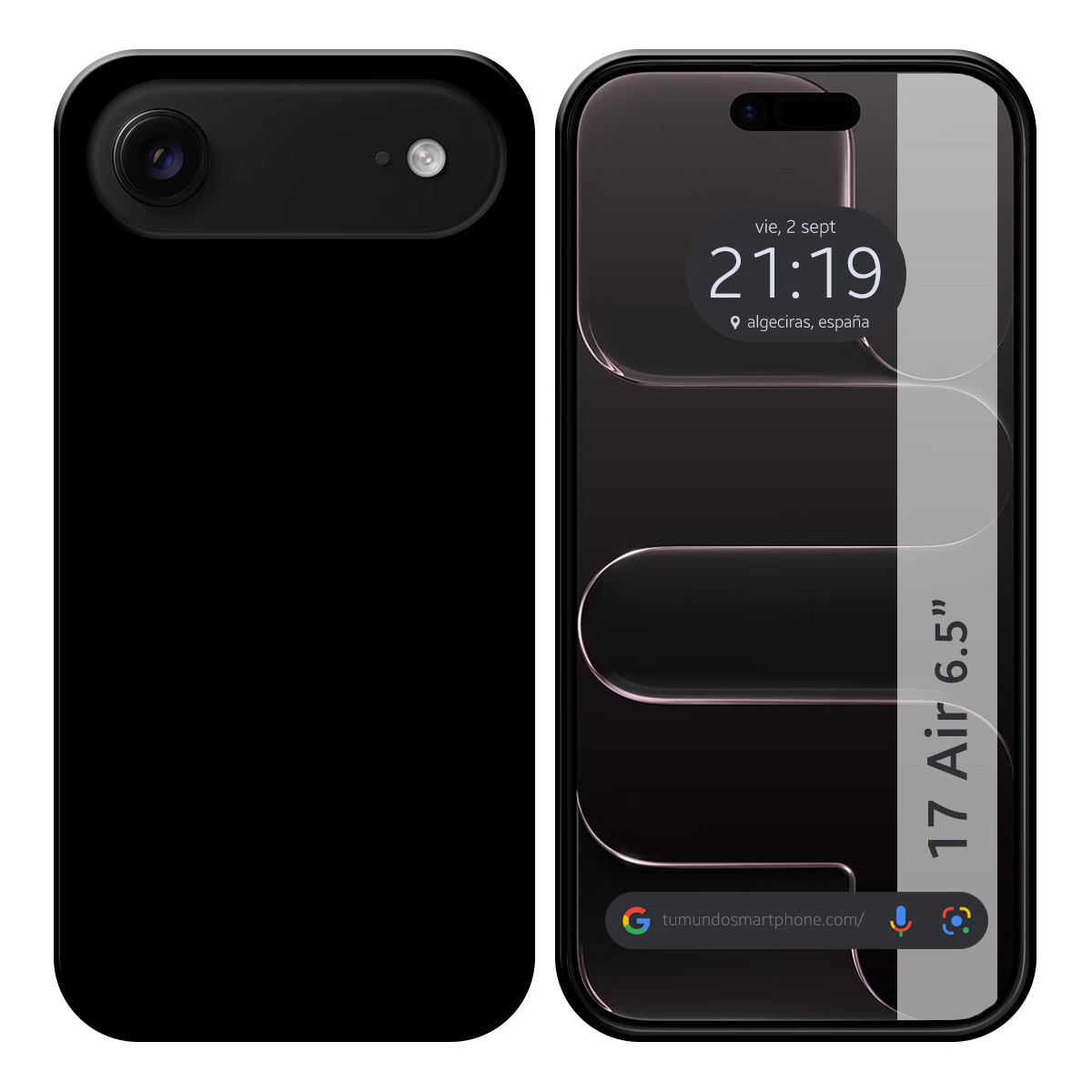 Funda Silicona Gel TPU Negra para Iphone 17 Air (6.5)