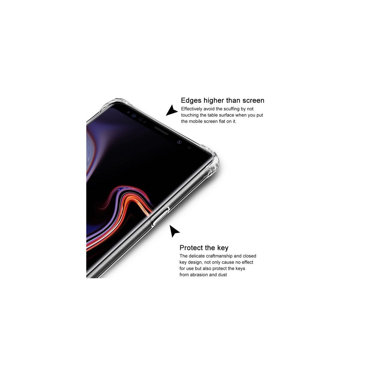 Funda Gel Tpu Anti-Shock Transparente para Samsung Galaxy Note 9